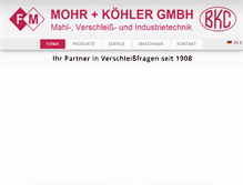 Tablet Screenshot of mohr-koehler.de